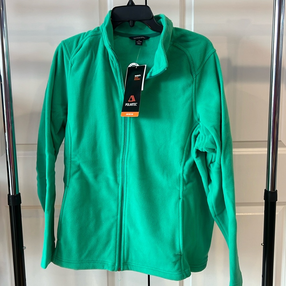 Lands' End Women's Green Zip Up Polartec Fleece